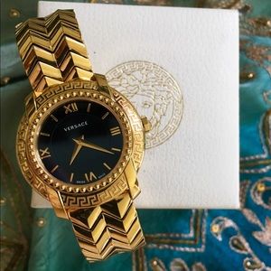 VERSACE DV 25 Dial Ladies Gold Tone Watch
